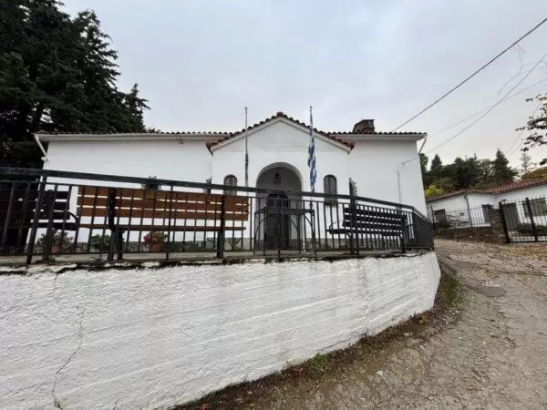 photo of church of galatsades mountain village on euboea island, greece