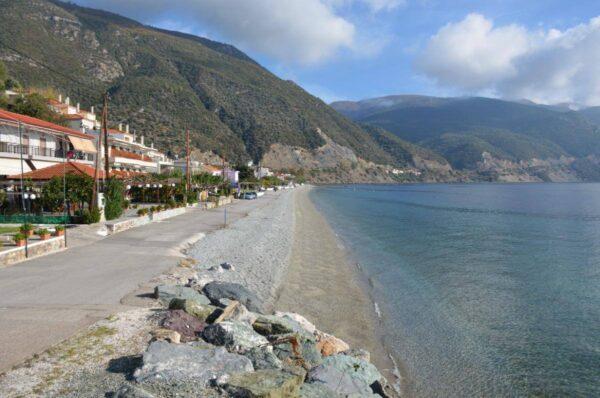 photo of paradisal quiet beach in ilia village on euboea island, greece