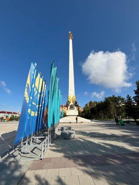 The Stele of Independence in karagandy, kazakhstan