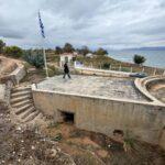 photo world war 2 fortifications near the village of gouves on euboea island, greece