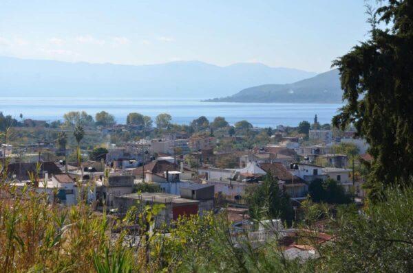 Nice sea view from the upper village of Edipsos, evia island, greece