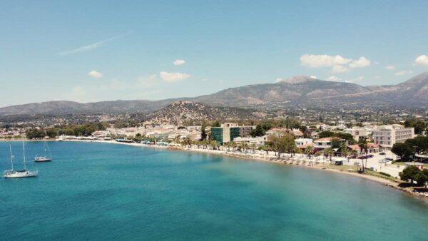 Aerial view of Eretria, evia island