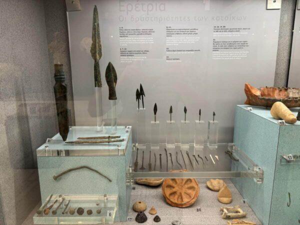 Antique exhibits in Eretria Museum, evia island