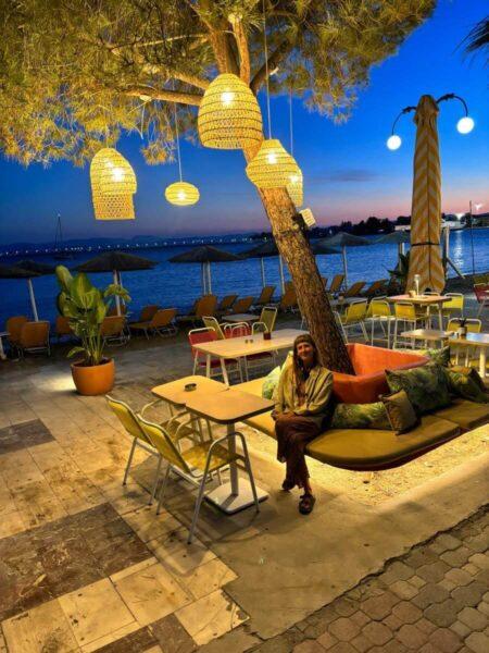 The promenade of Eretria in evening