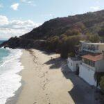 drope photo of korasida beach, evia island, greece