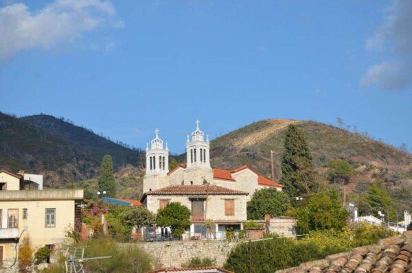 The Church of Saint Athanasios in limni on evia island