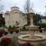 The main square of Prokopi village, evia island