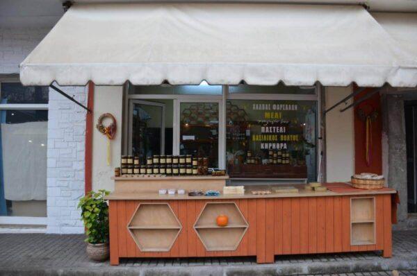 Local products stall in Prokopi