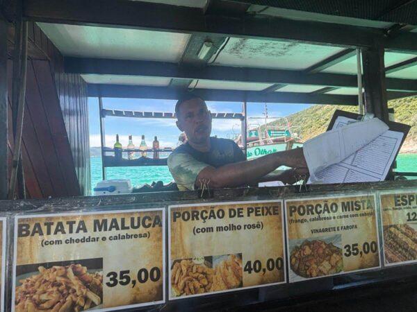 bar kitchen of tour boat in arraial do cabo