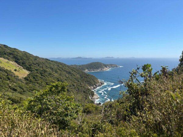 Ocean view from the trail to Ponta da Jararaca in arraial do cabo