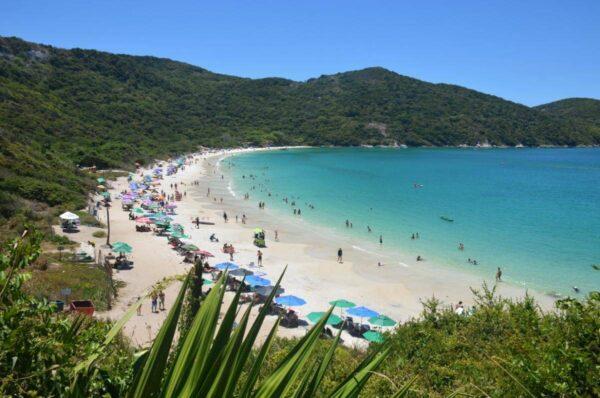 beautiful view of praia do forno beach in arraial do cabo, brazil